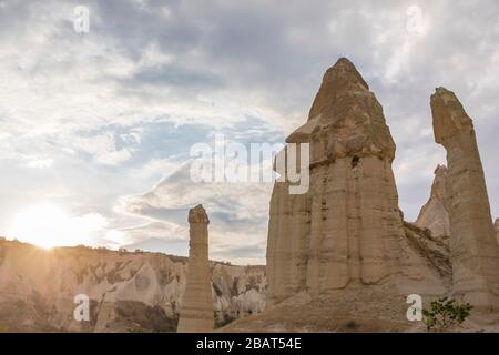 La vallée des amoureux en Cappadoce Banque D'Images