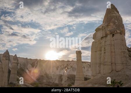 La vallée des amoureux en Cappadoce Banque D'Images