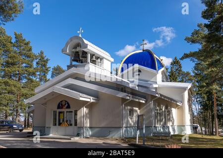 Église orthodoxe à Tapiola, Espoo, sans peuple