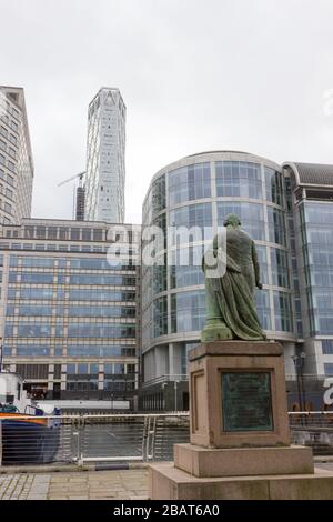 Statue de Robert Milligan, dans la ville de Londres Banque D'Images