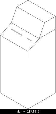 Vecteur tridimensionnel d'une imprimante de banque Illustration de Vecteur