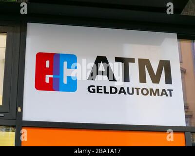 Bankautomat Geldautomat à Dresden ATM Banque D'Images