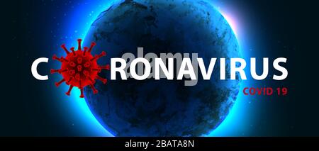Chine pathogènes virus de la grippe respiratoire covid cellules. Nouveau nom officiel de la maladie de Coronavirus nommé COVID-19. Coronavirus. Illustration vectorielle. Illustration de Vecteur