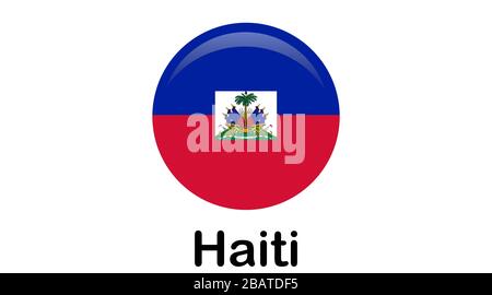 Drapeau de la République d'Haïti et anciennement appelé Hayti est un pays situé sur l'île d'Hispaniola, à l'est de Cuba dans l'archipel Des Grandes Antilles Illustration de Vecteur