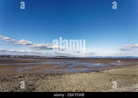 Swansea Bay, vue du village de Mumbles, Pays de Galles, Royaume-Uni. Dimanche 29 mars 2020 Banque D'Images