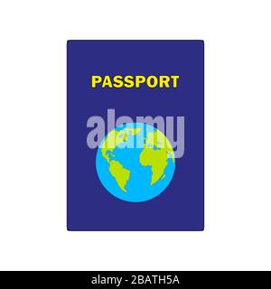 Passeports avec carte isolée sur fond blanc Illustration de Vecteur