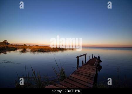 Coucher de soleil, Parc National Ibera, Argentine Banque D'Images