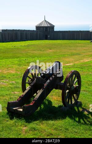 Blockhouse du sud-est, parc historique de l'État de fort Ross, Californie Banque D'Images