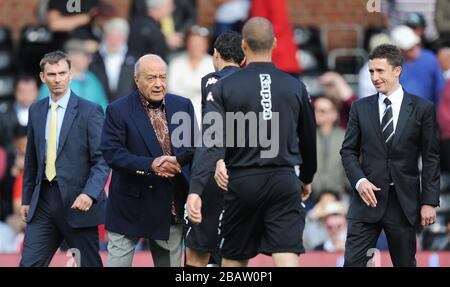 Mohamed Al Sayed, président de Fulham, accueille Stephen Kelly Banque D'Images