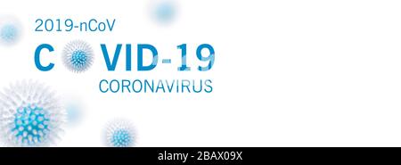 Image de la cellule virale COVID-19 de la grippe. Coronavirus Covid 19 éclosion de grippe contexte. Concept de risque de santé médicale en cas de pandémie. Banque D'Images