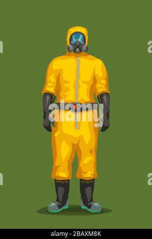 homme en costume jaune Illustration de Vecteur