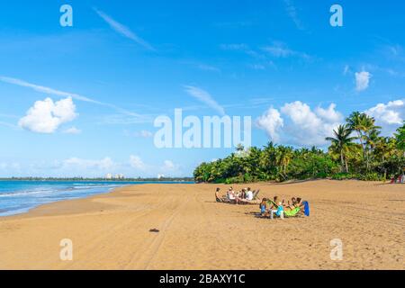 Rio Grande, Porto Rico - 28 mars 2019 : Plage de Rio Grande, Porto Rico. Banque D'Images