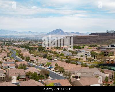 Belle résidence de MacDonald Ranch à Henderson, Nevada Banque D'Images