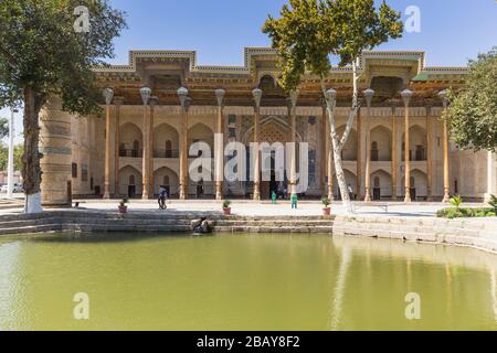 Mosquée Bolo Hauz, Boukhara, Buchara, Ouzbékistan, Asie centrale, Asie Banque D'Images