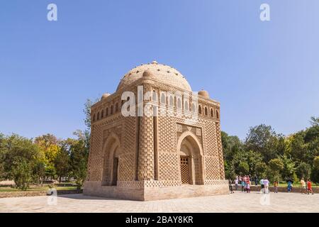 Mausolée ismail Samani, Boukhara, Buchara, Ouzbékistan, Asie centrale, Asie Banque D'Images