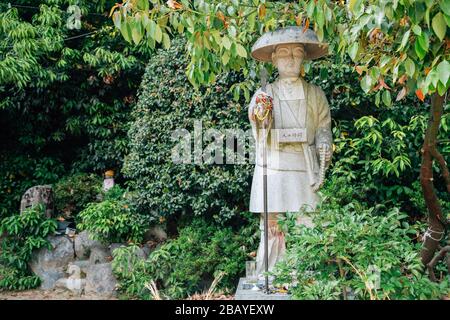 Matsuyama, Japon - 21 avril 2019 : pèlerinage du temple d'Ishite-ji Shikoku 88, statue du Bouddha Banque D'Images