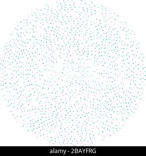 Points aléatoires, cercles abstraits. Taches, pointillés radiaux, rayonnants, illustration géométrique circulaire. Polka-points, pointilliste, pointillisme design élémen Illustration de Vecteur