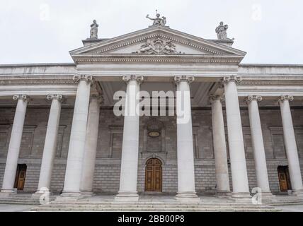 La Chambre du Parlement de Dublin abritait maintenant la Banque d'Irlande. Dublin, Irlande Banque D'Images