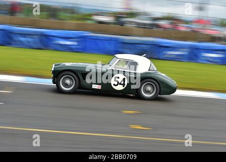 SAM Hancock, Katarina Kyvalova, Austin Healey 3000, GT and Sports car Cup, DHF 2015. Voitures classiques, événement classique, voitures de course classiques, DHF, DHF 2015, Banque D'Images