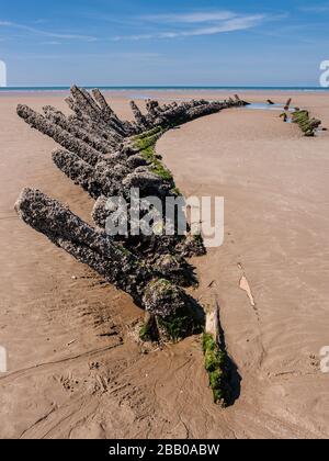 Épave sur la plage du chef sidan Banque D'Images