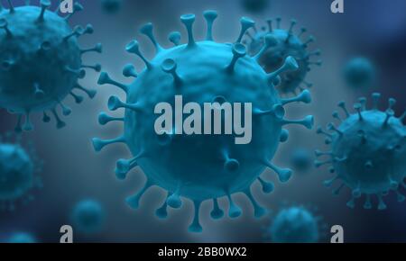 Corona virus Covid-19 concept de microbiologie et de virologie Banque D'Images