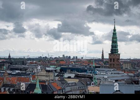 Vue panoramique sur Copenhague, Danemark, Europe Banque D'Images