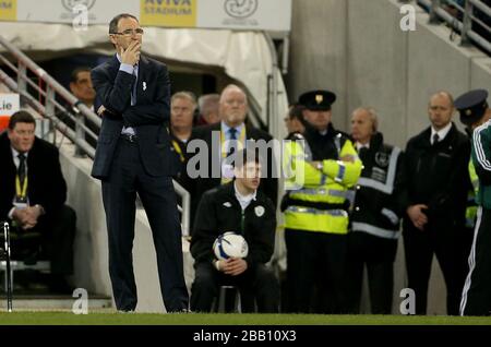 Directeur de la République d'Irlande Martin O'Neill à l'International friendly au stade Aviva, Dublin, Irlande. Banque D'Images