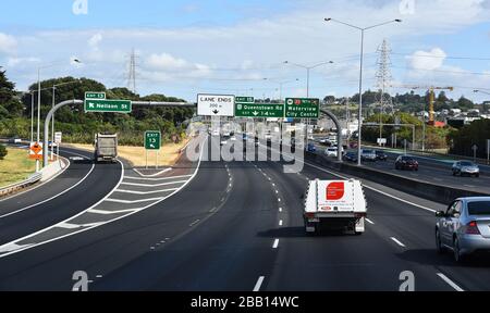 autoroute à auckland, nouvelle-zélande Banque D'Images
