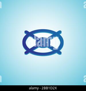 Icône de cible de gradient. Isométrique de l'icône de vecteur cible de gradient bleu pour la conception Web isolée sur fond bleu Illustration de Vecteur