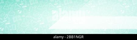 En-tête avec place pour le texte pour la médecine, la science ou la conception de pharmacie. Antécédents abstraits tirés à la main par un médecin. Modèle de soins de santé simple aux caniches. Illustration vectorielle. Illustration de Vecteur