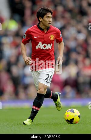 Shinji Kagawa de Manchester United en action lors du match de la Ligue Barclays Premier Manchester United contre Stoke City au Old Trafford, Manchester Banque D'Images