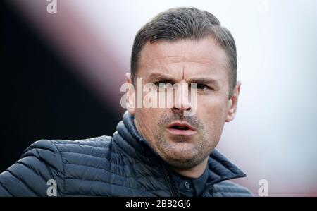 Ritchie Wellens, gestionnaire de la ville de Swindon, avant le match contre Salford City Banque D'Images