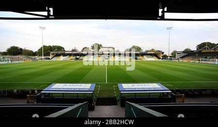 Vue générale sur le parc Huish qui abrite la ville de Yeovil Banque D'Images