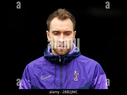 Christian Eriksen de Tottenham Hotspur arrive pour le match Banque D'Images