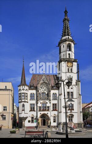 Hôtel de ville. Zabkowice Slaskie, Basse-silésienne Voivodeship, Pologne. Banque D'Images