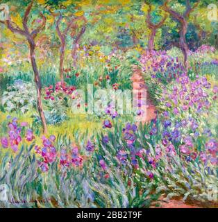 Monet, le jardin de l’artiste à Giverny, peinture, 1900 Banque D'Images
