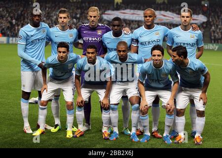 Groupe d'équipes de Manchester City Banque D'Images