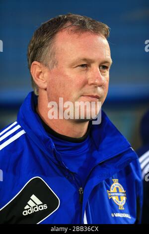 L'Irlande du manager Michael O'Neill Banque D'Images