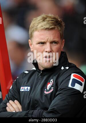 Eddie Howe, responsable d'AFC Bournemouth lors du match du championnat Sky Bet au stade Goldsands, Bornemouth. Banque D'Images