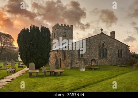 Église St Oswalds, Horton-in-Ribblesdale, Ribblesdale, Yorkshire Dales, Angleterre Banque D'Images