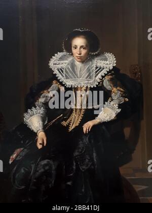 Portrait d'une dame de Thomas de Keyser 1632 dans la magnifique Galerie nationale ou Gemaldegalerie à Berlin Allemagne Banque D'Images