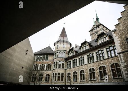 Vue sur le Musée national suisse - Landesmuseum Zürich Banque D'Images