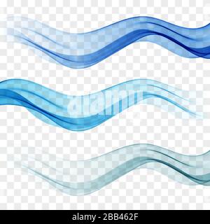 Ensemble de blue abstract wave design element10 EPS vectoriel Illustration de Vecteur