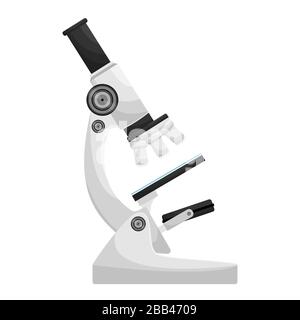 Matériel de laboratoire de microscope scientifique. Illustration vectorielle Illustration de Vecteur