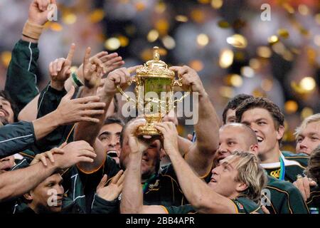 Percy Montgomery (Afrique du Sud) organise la coupe du monde. Angleterre contre Afrique du Sud. Finale de la coupe du monde de rugby. Stade de France. Saint Denis. 20/10/2007 Banque D'Images