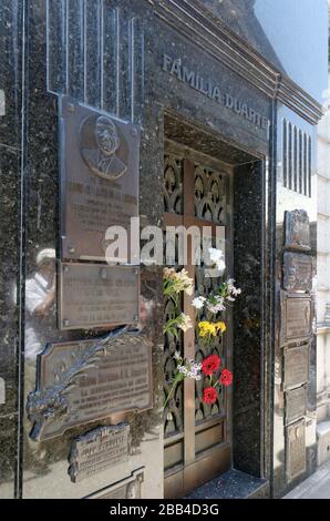 La tombe d'Eva Person, la Recoleta, Buenos Aries, Argentine Banque D'Images