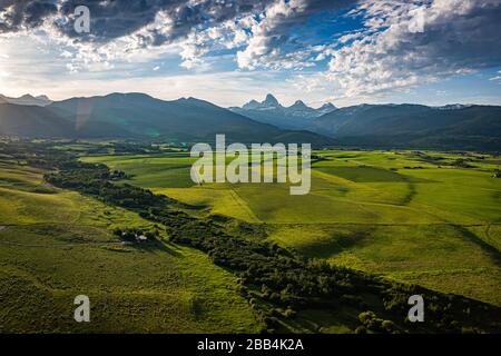 Grand parc national de Tetonn dans les montagnes Rocheuses du Wyoming. Banque D'Images