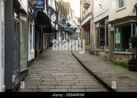 Covid -19 Pandemic - Lockdown 2020 Cheap Street, Frome, Somerset, Angleterre Banque D'Images