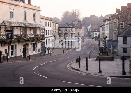 Place du marché, la grenouille est en position de verrouillage en raison de la pandémie de Covid-19 Banque D'Images