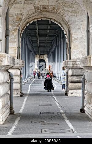 Pont BIR Hakeim à paris Banque D'Images